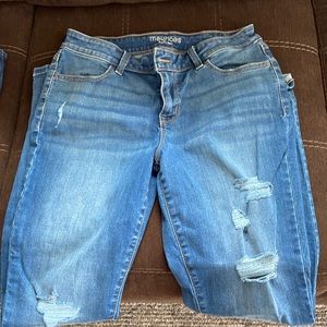 Maurices mid rise distressed jeans
